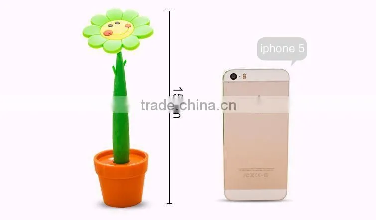 3D PVC pen plastic cartoon pen flower pen cheap promotion cute products