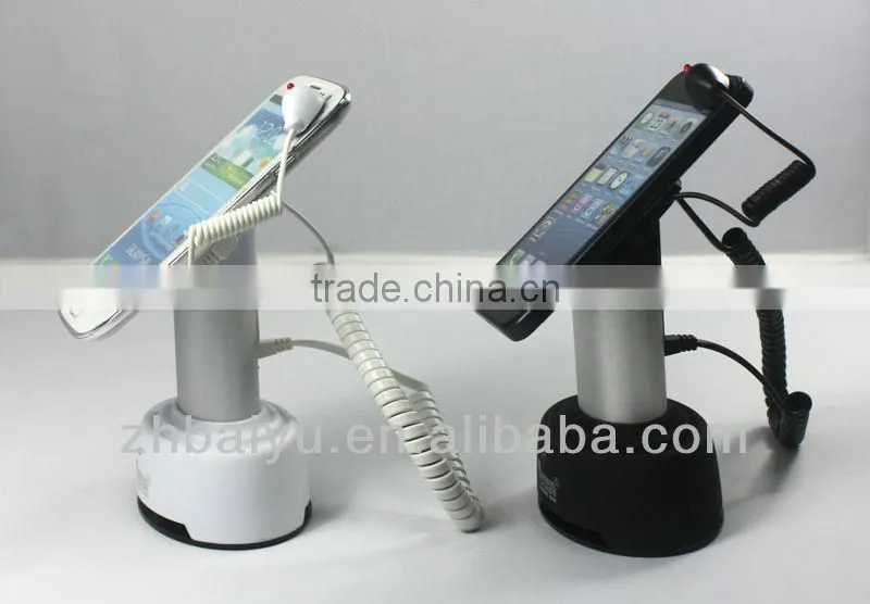 Independent chargable security alarm aluminum phone holder