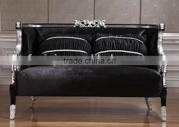 classic black fabric sofa set / antique furniture sofa chairs YB11