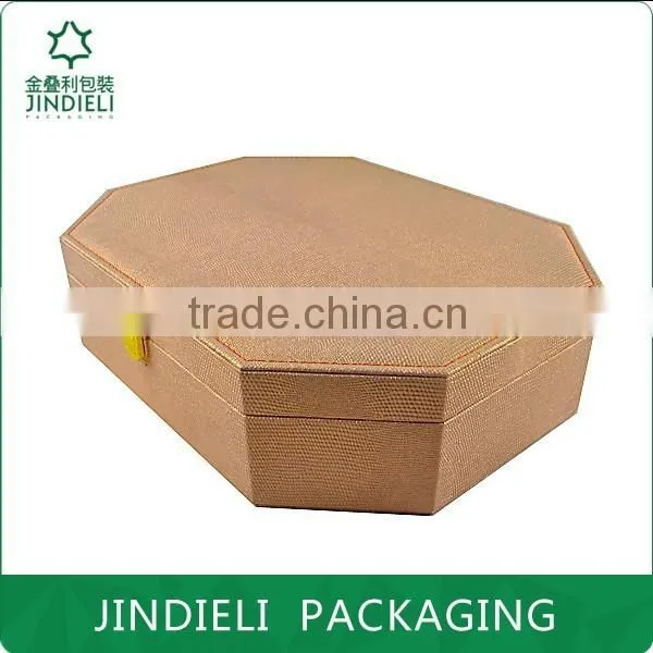Hot sale elegant polygonal wood cosmetic box for sale