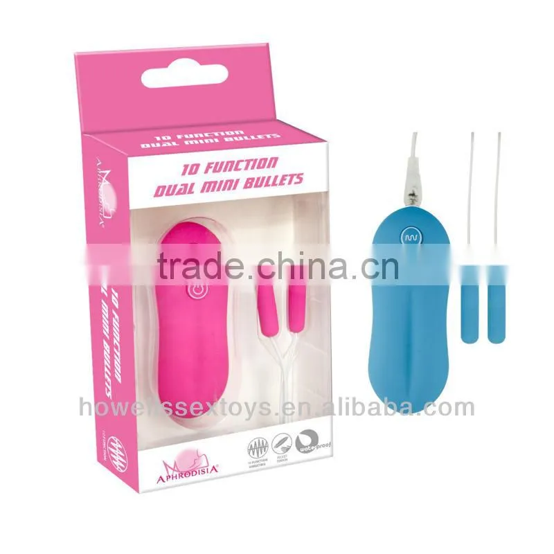 Sex Toys ABS Pink Dual Bullet Vibrator