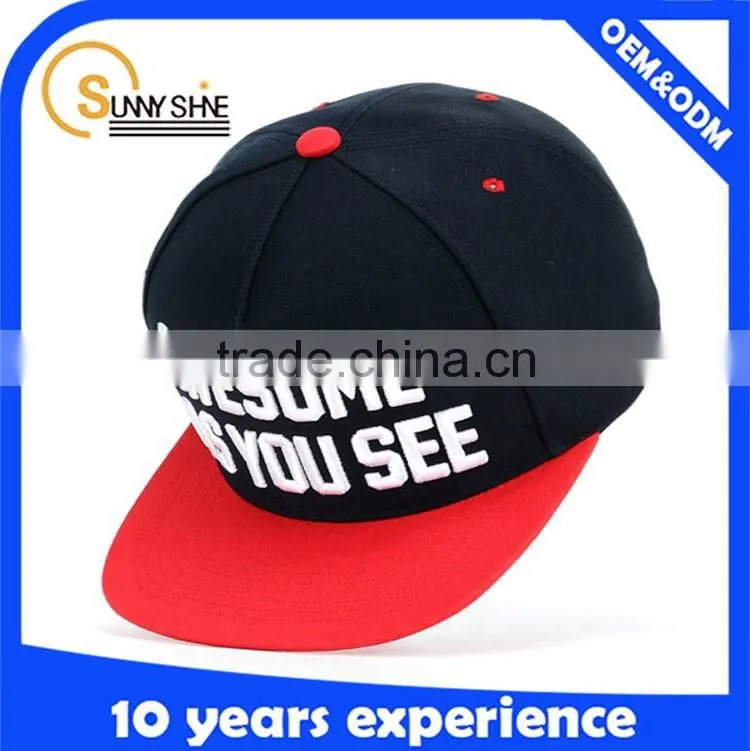 High Quality Custom Flat Brim Snapback Hats And Cap Men