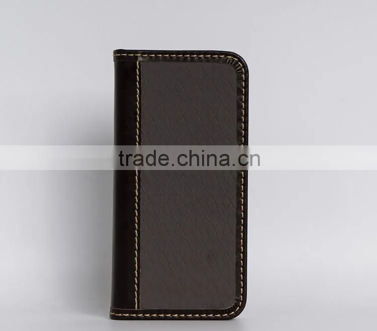 Hot card slot wallet genuine leather flip case for iphone6 plus