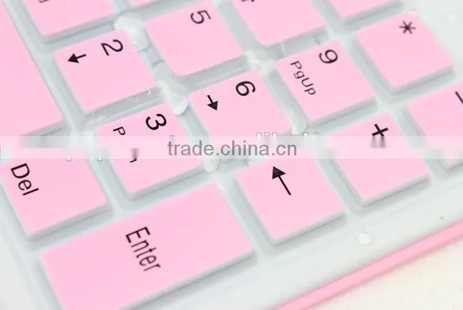 PC USB silicon waterproof 18 keys numeric Keypad Pink