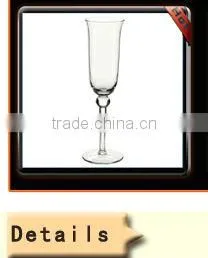 Blue rim and bottom thick thickness short stem ice-cream margaret glass