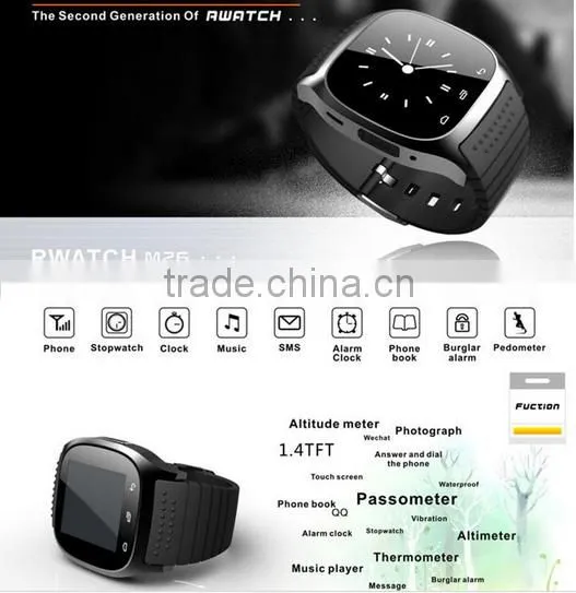 Luxury waterproof smart watch,android smart watch phone with BT Dial