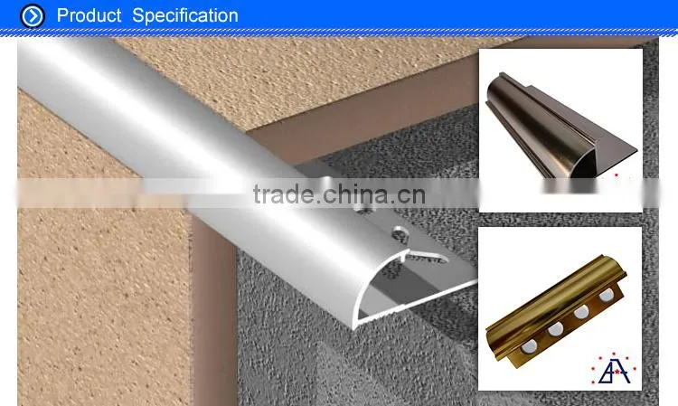 Brilliance anodized powder coated aluminum flooring trims