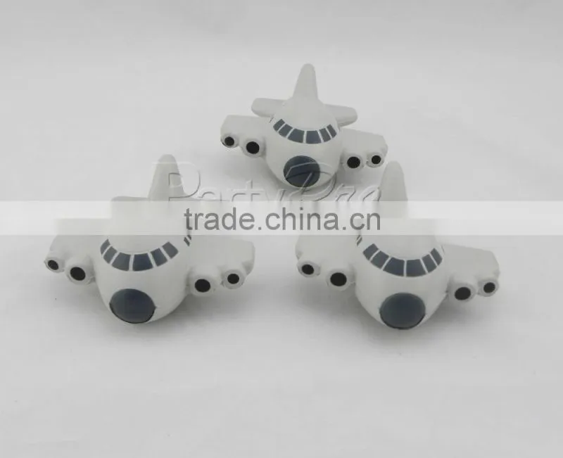 Partypro Hot Selling Products Wholesale Custom Logo PU Foam Airplane Sahped Stress Ball