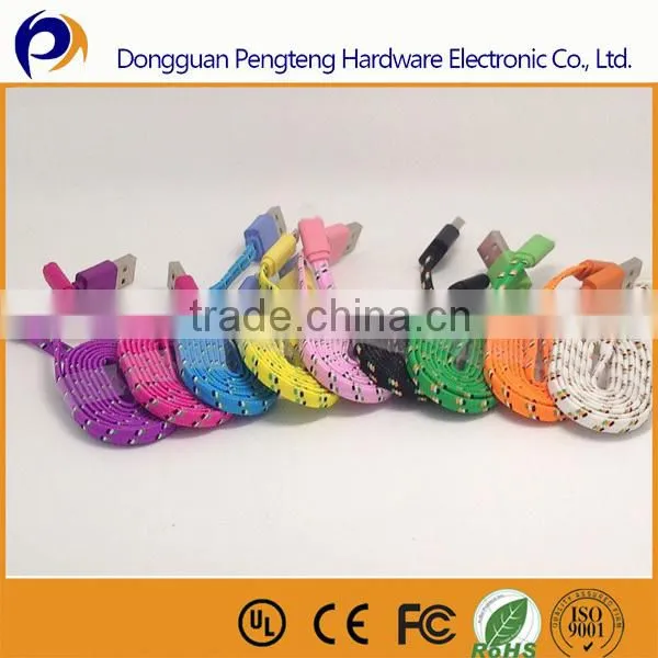 3 ft/ 10 ft usb cable for mobile phone braided cable