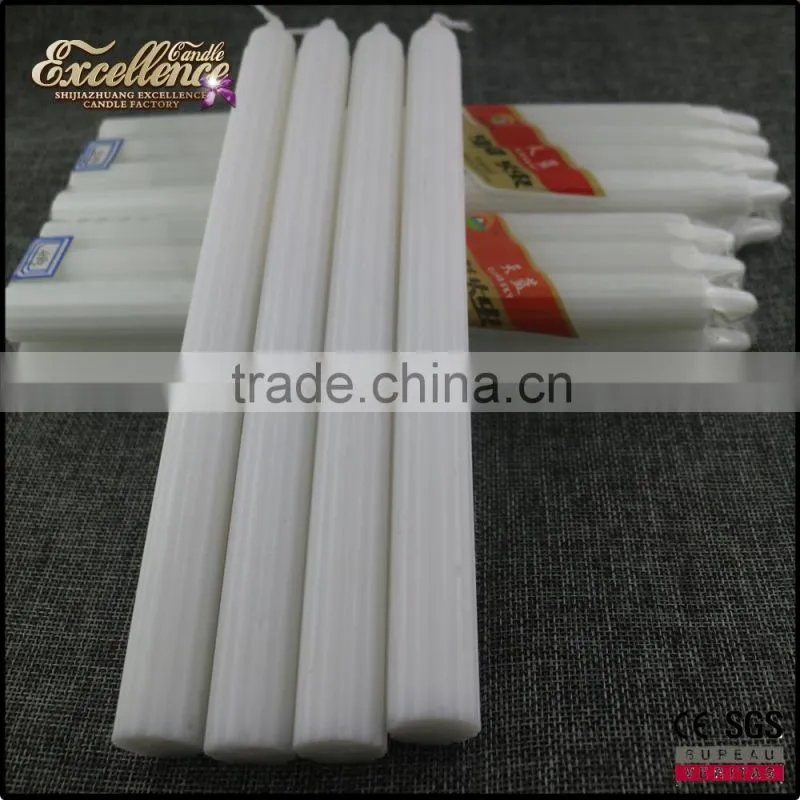 factory price pure white fluted stick candles supplier
