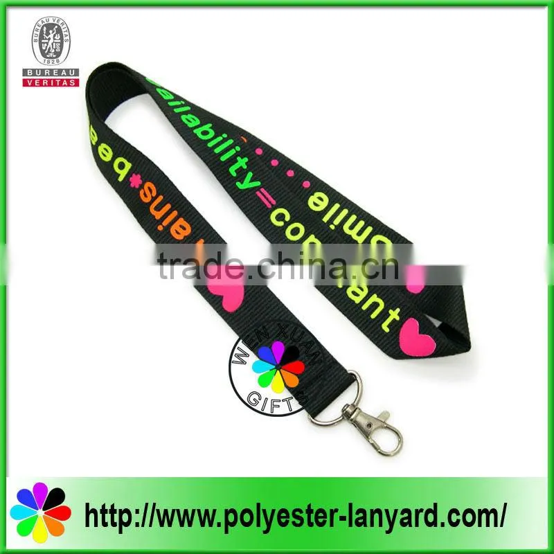 Customized fine woven lanyard