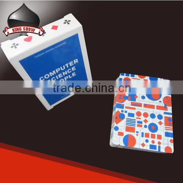 Paper plastic custom plastic coated playing cards for wholesale