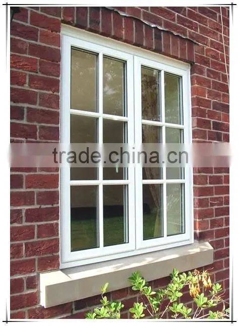double opening casement window with grille
