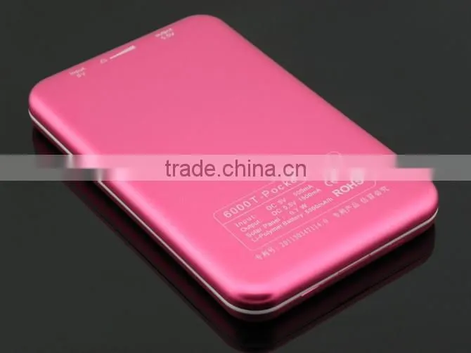 High quality Newest Hot5000mAh Lithium battery external travel solar charger power bank