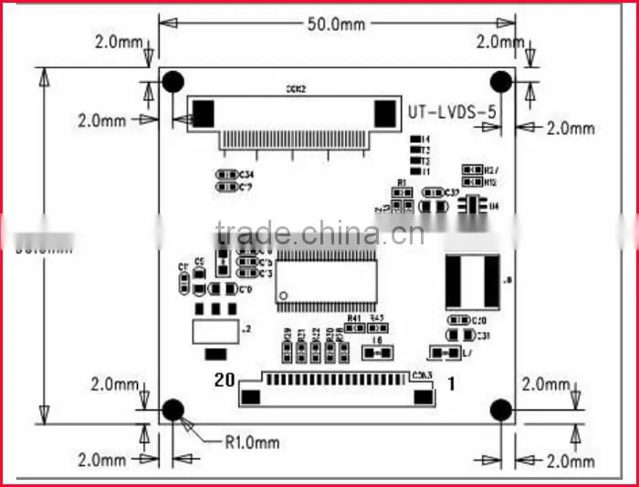 4.3inch 480*272 lvds interface lcd module