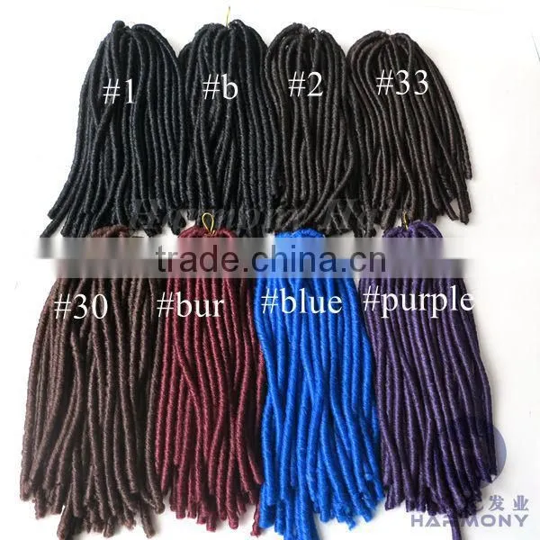 HARMONY 18inch 110grams Burgundy color synthetic hair synthetic dread locks twist hair extensions dreadlocks braiding hair