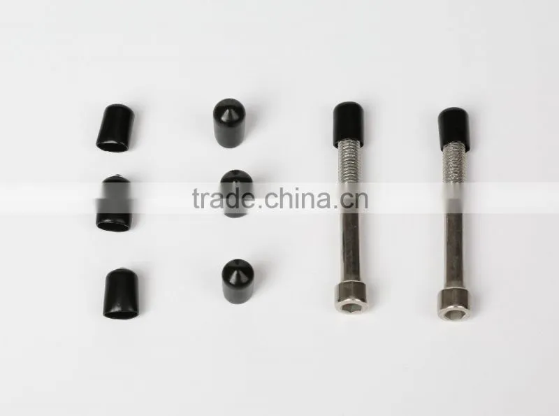 Red steel pipe end caps