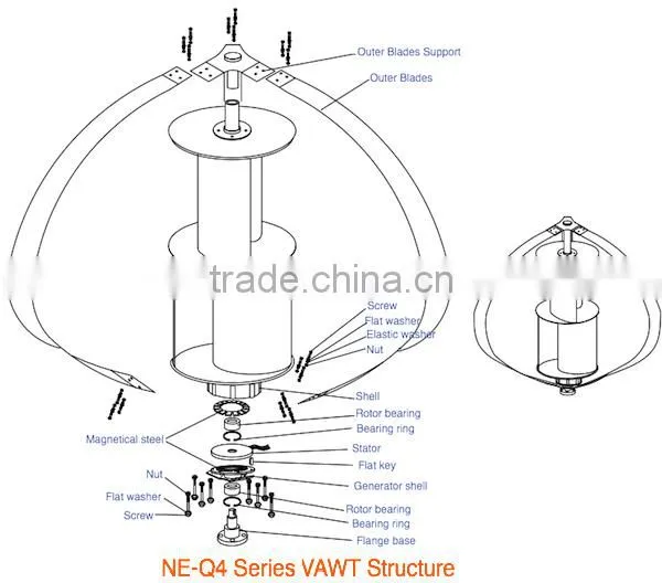 400w vertical 12v 24v new type wind generator