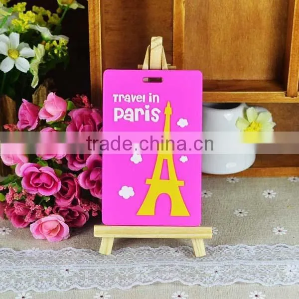 new products 2014 bag accessory blank PVC soft travel luggage tags factory wholesale