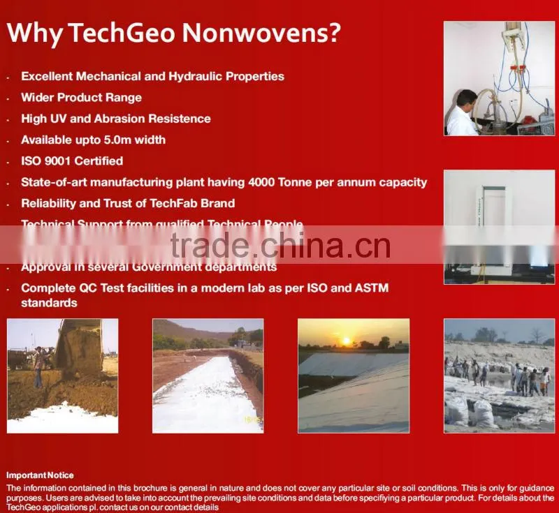 Needle Punched Nonwoven Geotextile