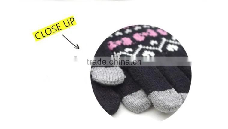 Best Gift for Christmas For Lovers Lovely Cartoon patterns Touch Screen Gloves
