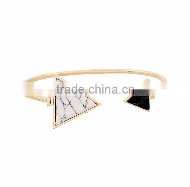 Custom jewelry factory wire triangle enamel bangle bracelets