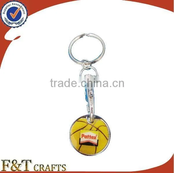 Cheap wholesale custom metal trolley coin keyring souvenir wedding party gift