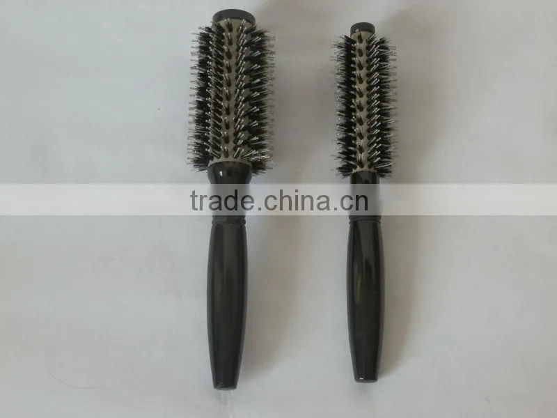 professional wooden hair brush aluminum barrel with nylon
