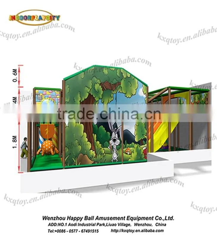 Mashimaro illustration jungle adventure soft indoor playground equipment