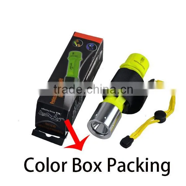 Plastic Body Wrist Strap Flashlights Diving XML T6 LED Flashlights Diving