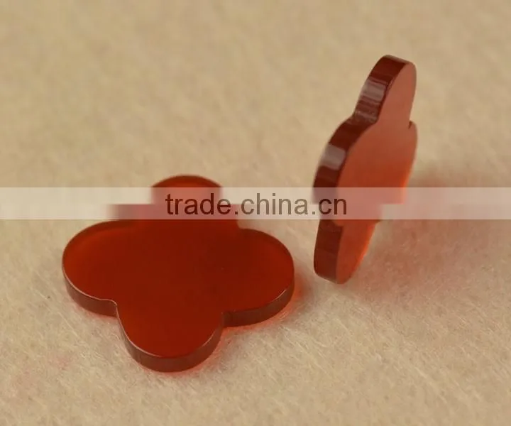 Good quality cheap price rough four leaf clover flower cut loose green malachite gemstone for jewelry marking