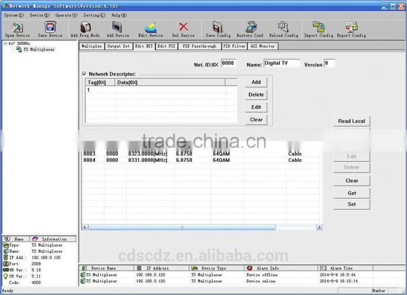 TS Multiplexer ( 8 ASI IN and 2 ASI OUT ) catv multiplexer