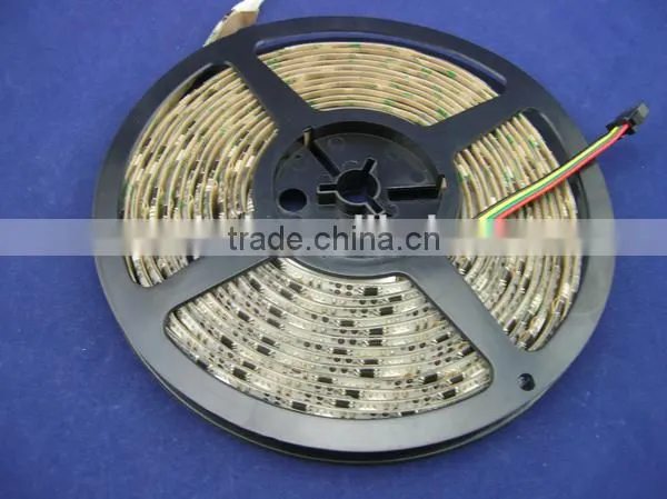 Waterproof IP65 silicon coating 32LEDs/m DC5V input addressable magic full color ws2801 digital LED tape