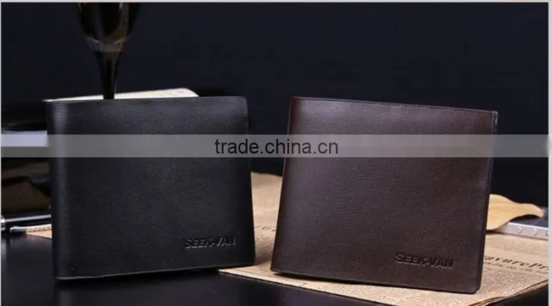 2015 Man's Wallet In Hot Selling, Genuine Leather Wallet, Customized Logo Man's Wallet