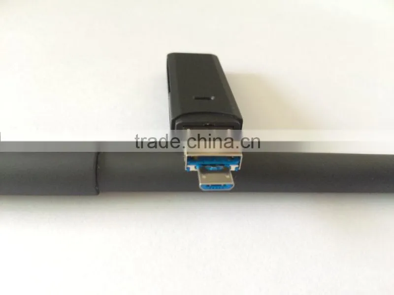 2 In 1 USB 3.0 and OTG/Micro USB 2.0 All-in-One Card Reader for Smartphone and PC