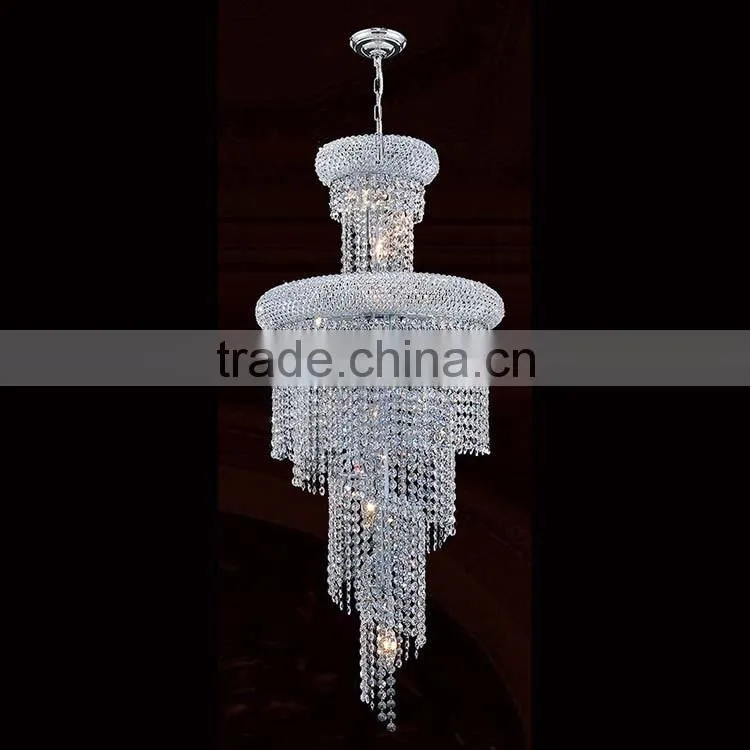 Beautiful crystal stairs chandelier light