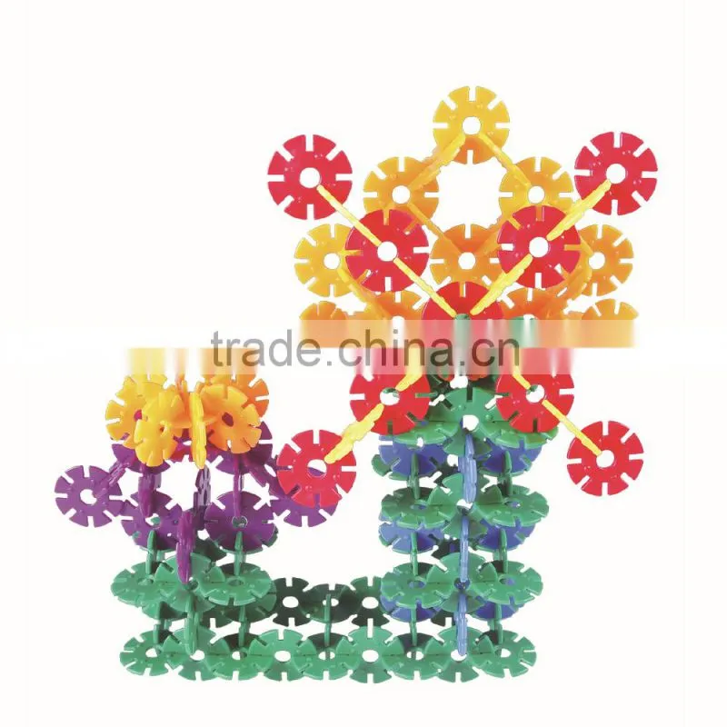 2015 high quality kids top selling educational snowflake bricks toy