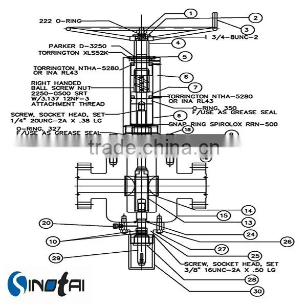 Ball screw gate valves
