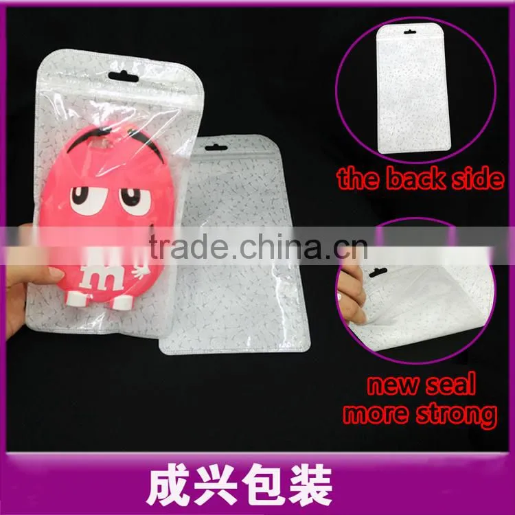 zipper top plastic bags for Cartoon silicone mobile phone cases/stationery plastic bags for cement packaging/flap-lock poly bag