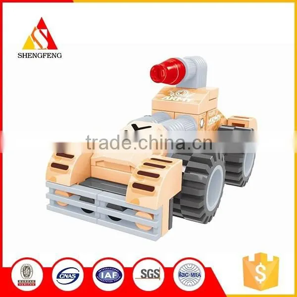 Hot selling ABS toy building block car construction sets for children