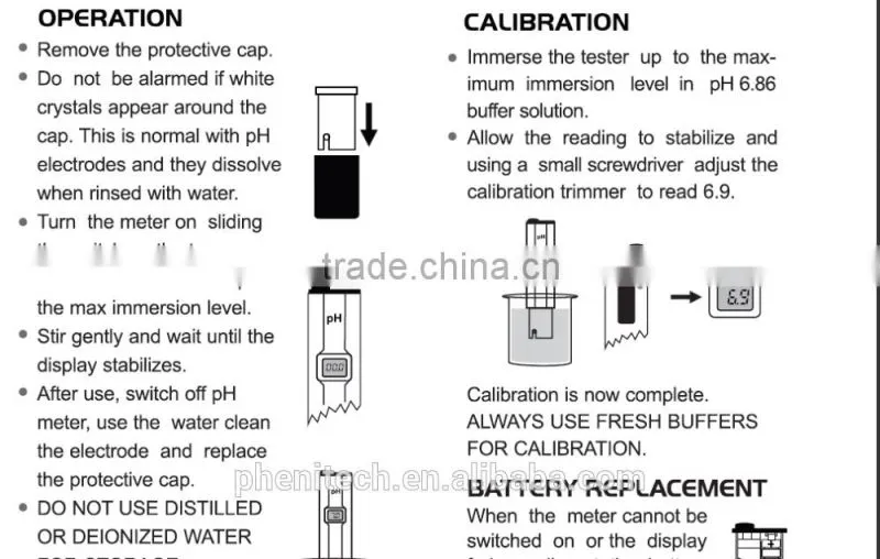New design portable digital ph meter