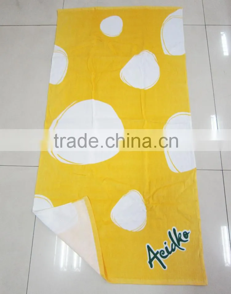 Cheap price velour printing cotton promotional beach towel cheap gift beach towel