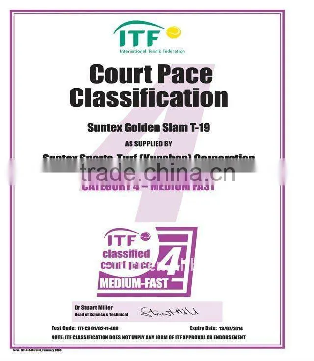 Suntex Golden Slam-T19 tennis court flooring