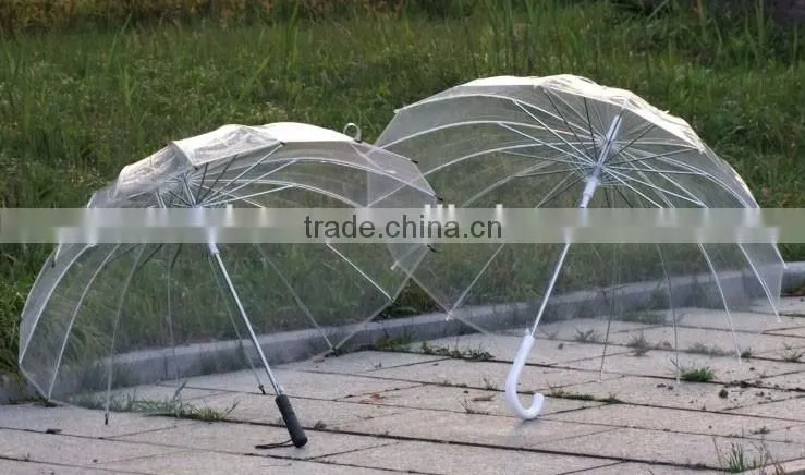 Fashion promotion High Quality Environmental 16 k pvc Plastic Umbrellas Transparen