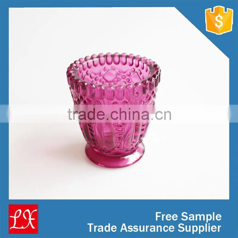 wholesale windproof thick glass candle holder