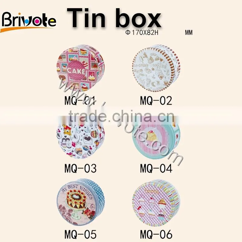 Free shipping wholesale custom cookie box cookie tins metal box cartoon round tin box