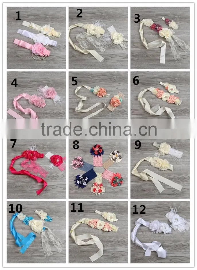 2016 christmas pearl flower bands girls hair accessories