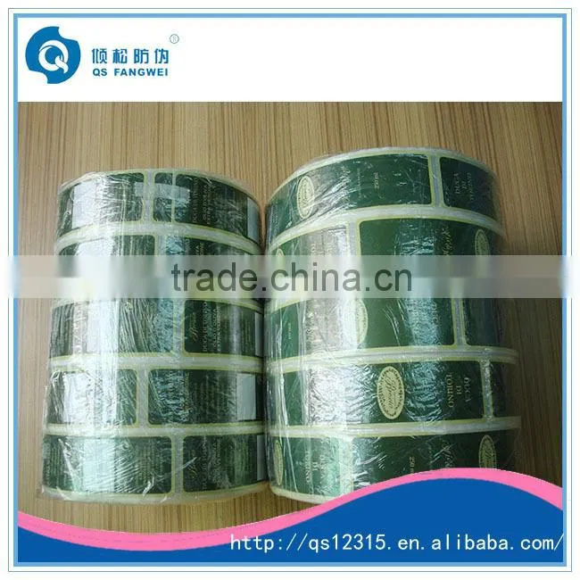 custom glossy self adhesive label on roll