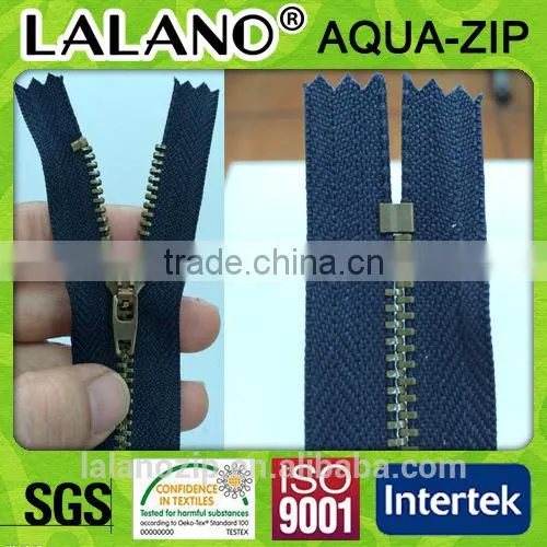 leather jacket metal zipper for Wholesale Clothing 5# brass