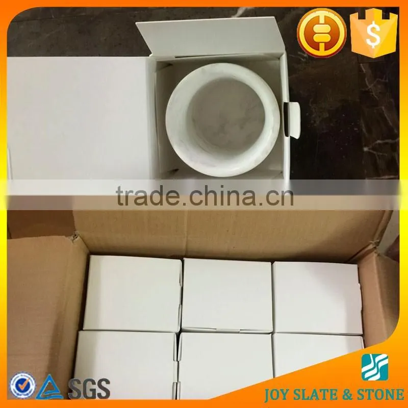 Natural marble candle cup chinese decoration